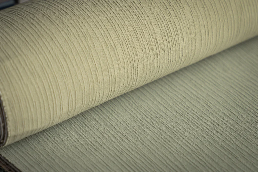 curtain boutique green with stripes material